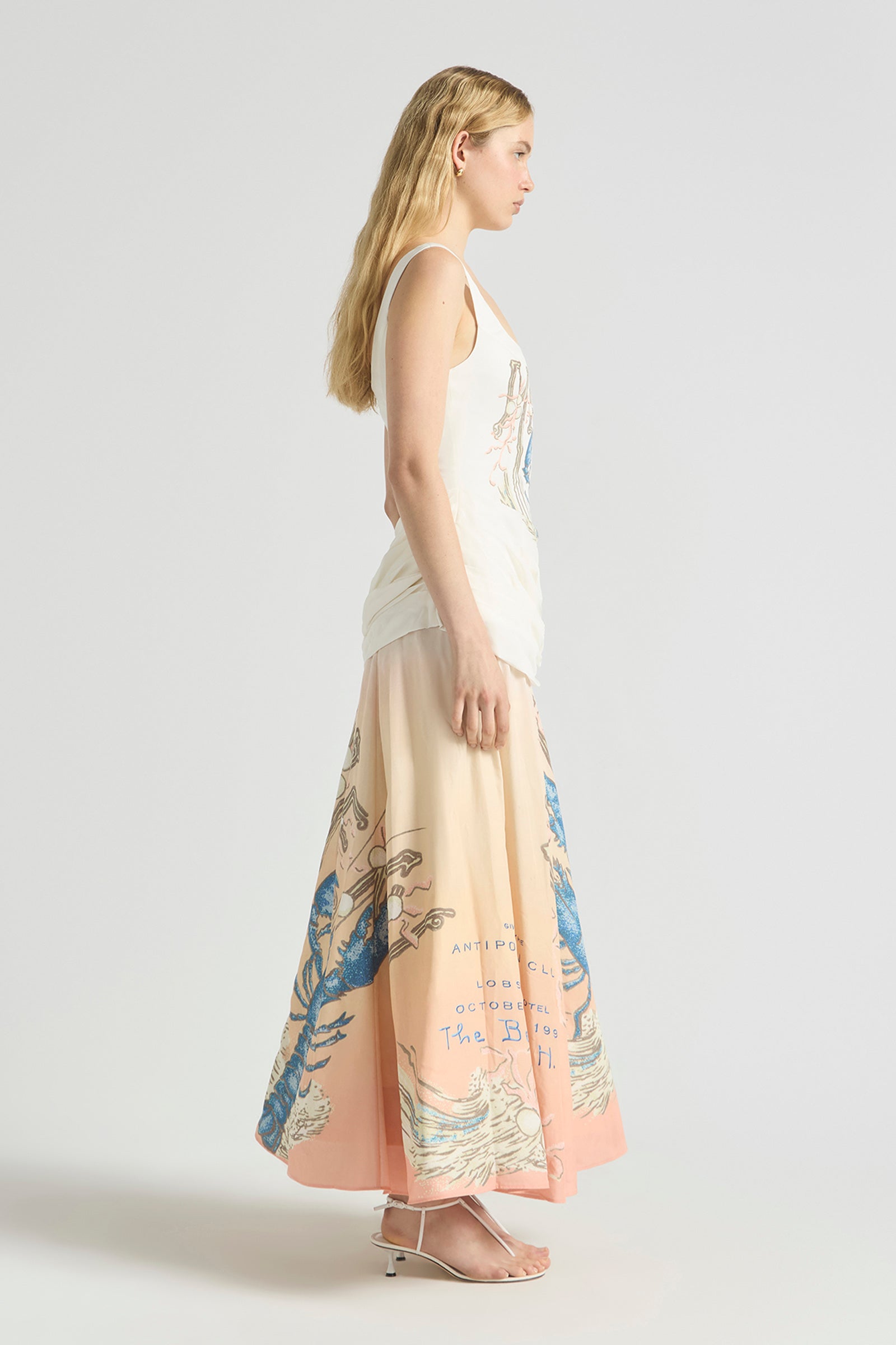 BEACH CLUB DRAPED BODICE GOWN