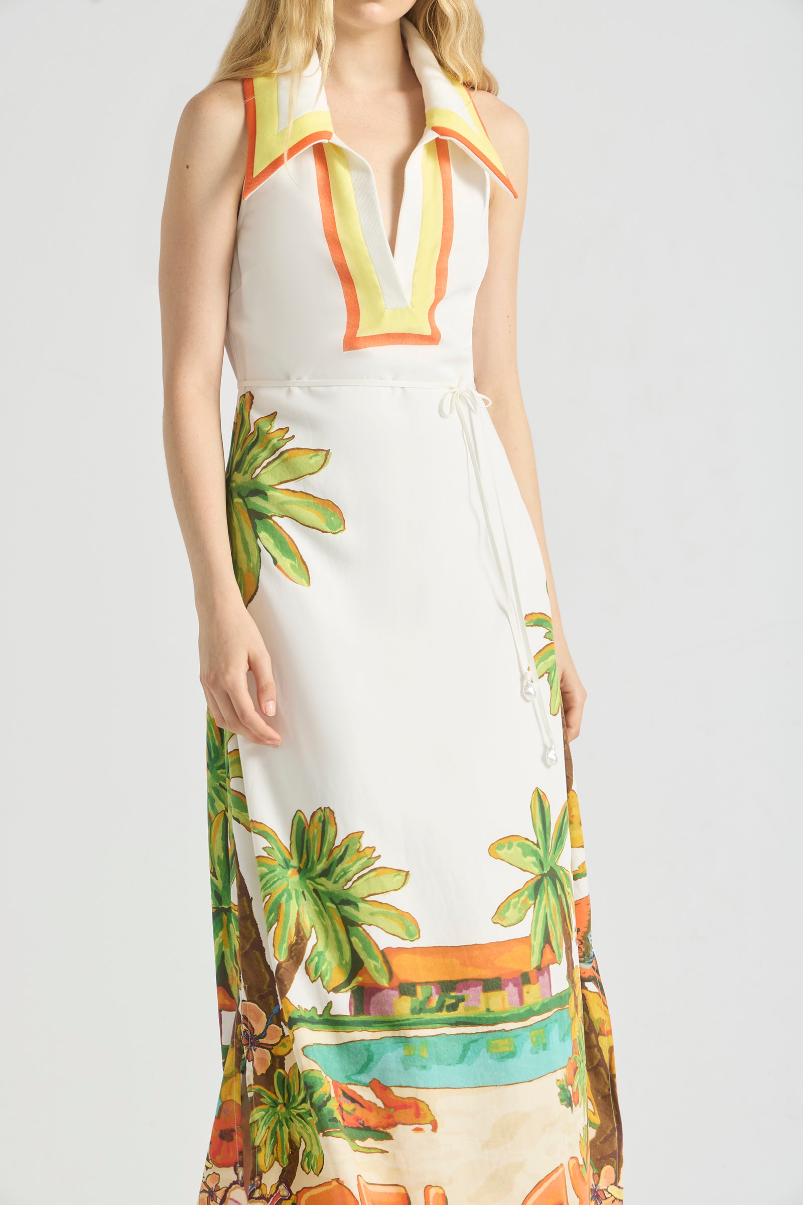 OOHLALA COLLARED HALTER DRESS