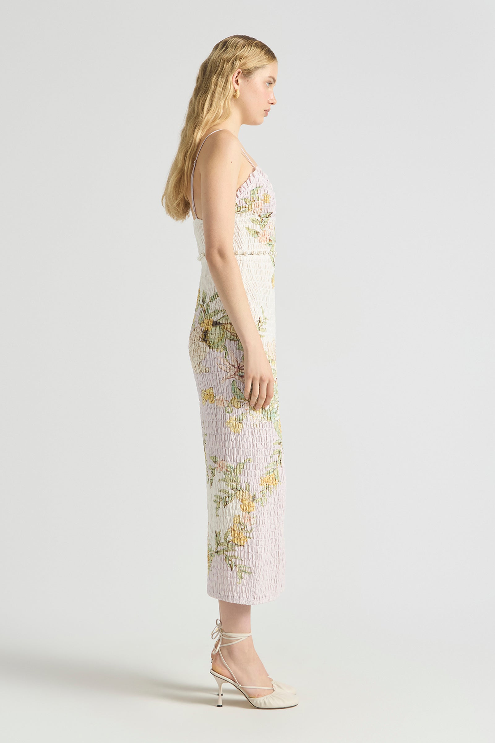 SWEET THING SHIRRED TRIANGLE BODICE DRESS