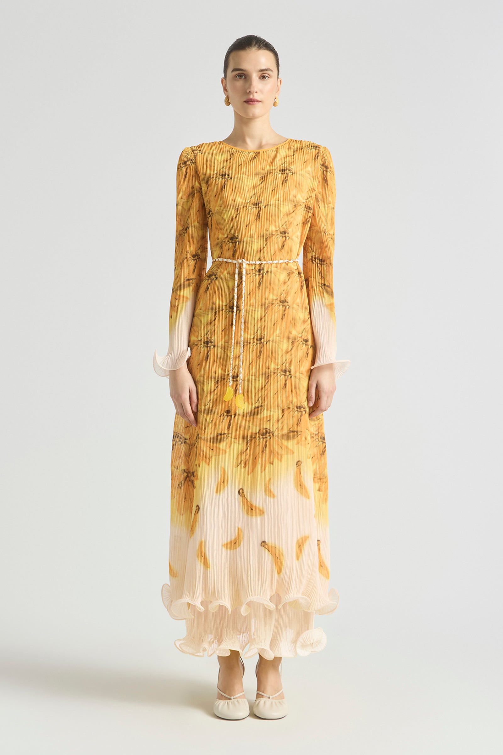 BATHERS FLUTED PLEAT MAXI DRESS