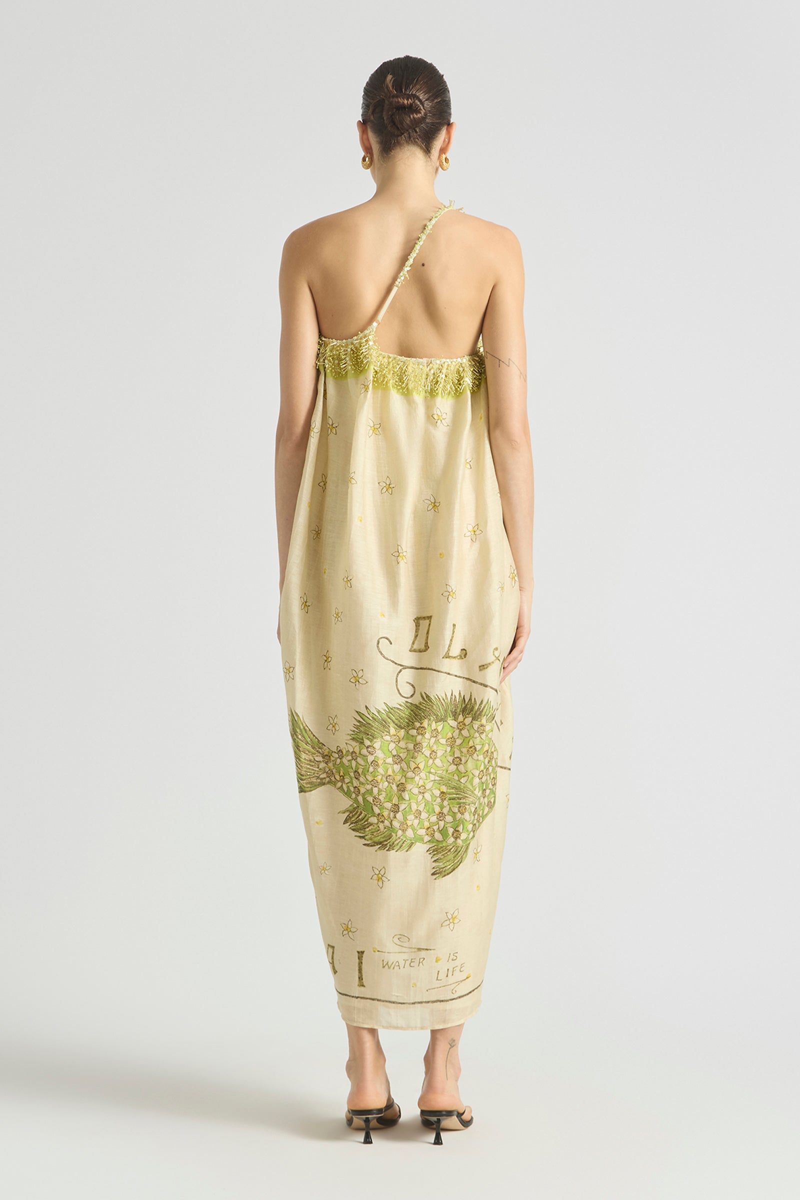 BRIGHTSIDE ONE SHOULDER COCOON DRESS