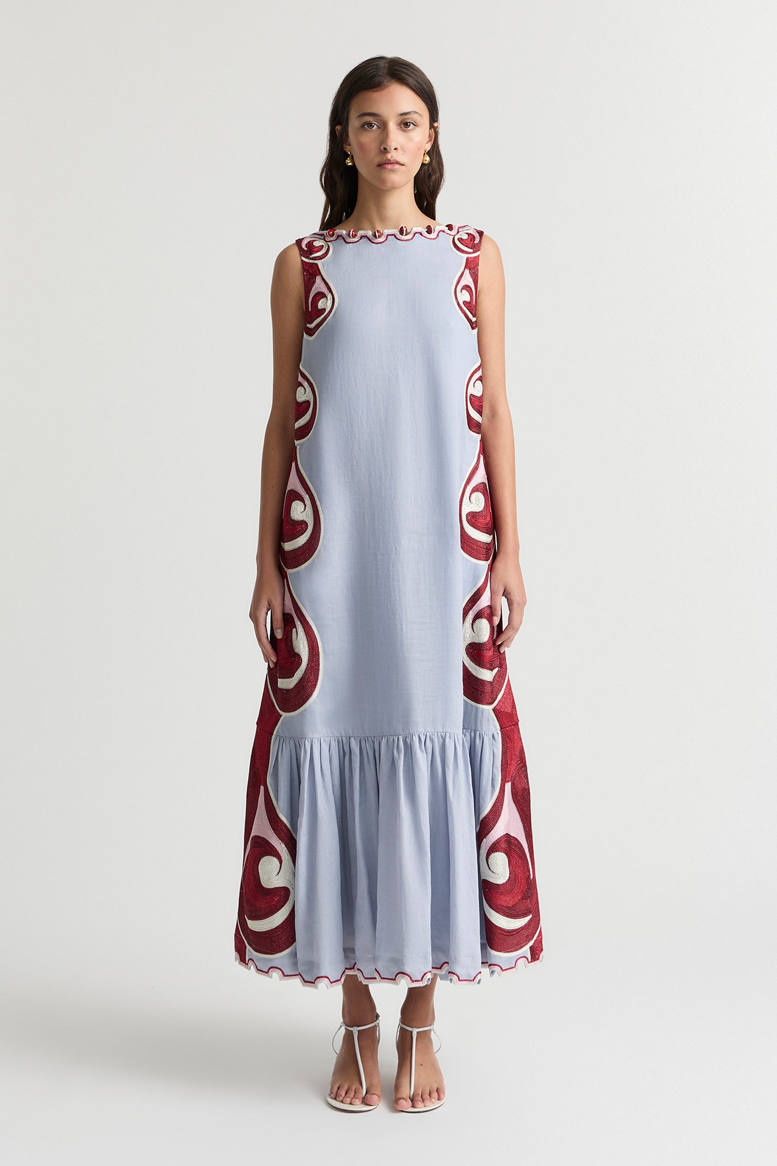 TWIN RIVERS BOAT NECK MAXI DRESS