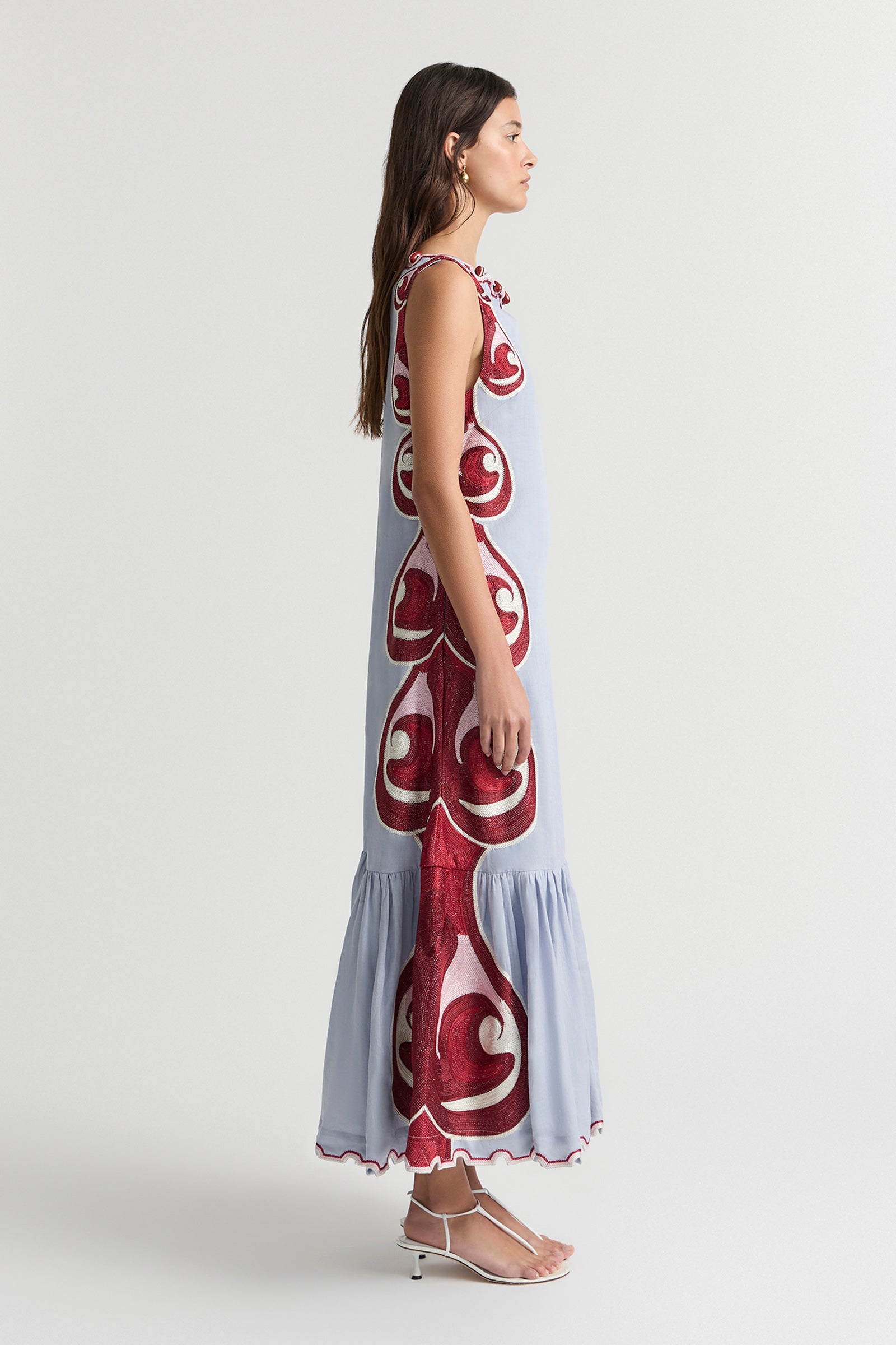 TWIN RIVERS BOAT NECK MAXI DRESS