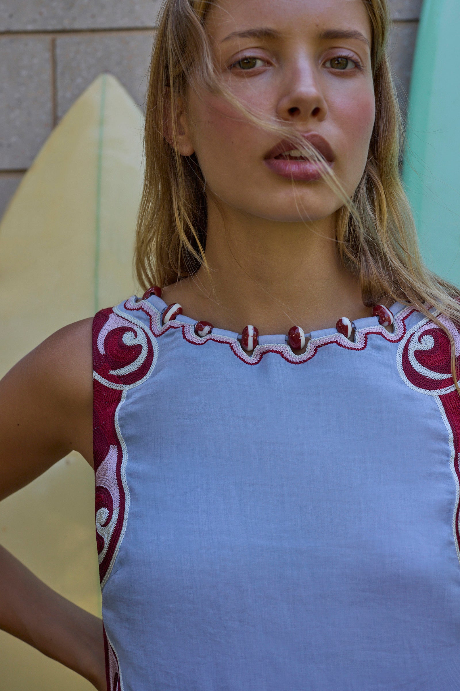 TWIN RIVERS BOAT NECK MAXI DRESS