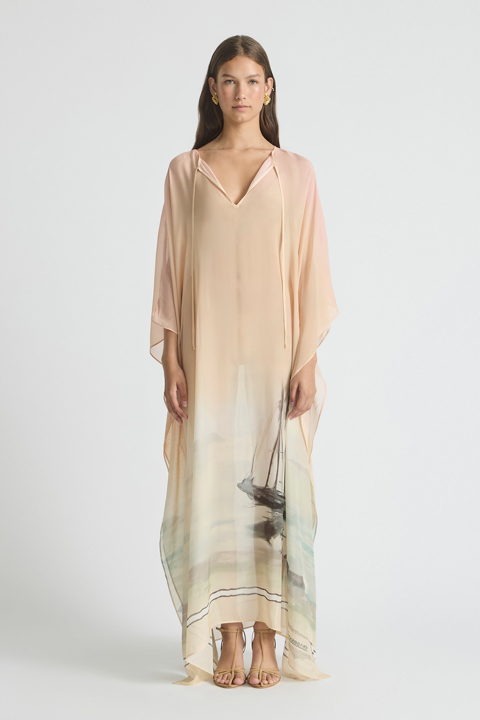 DEEP WATER REVERSIBLE KAFTAN GOWN