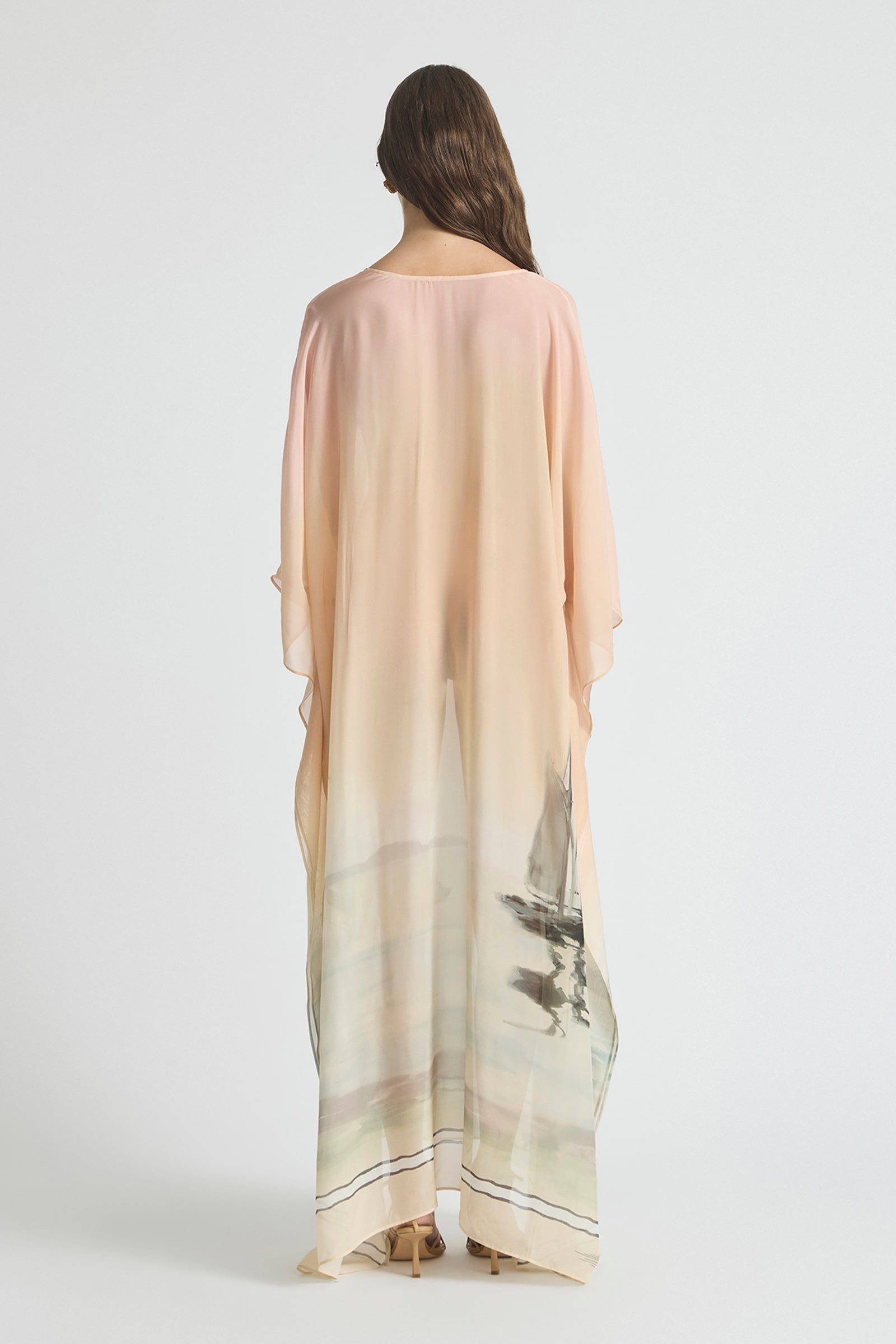 DEEP WATER REVERSIBLE KAFTAN GOWN