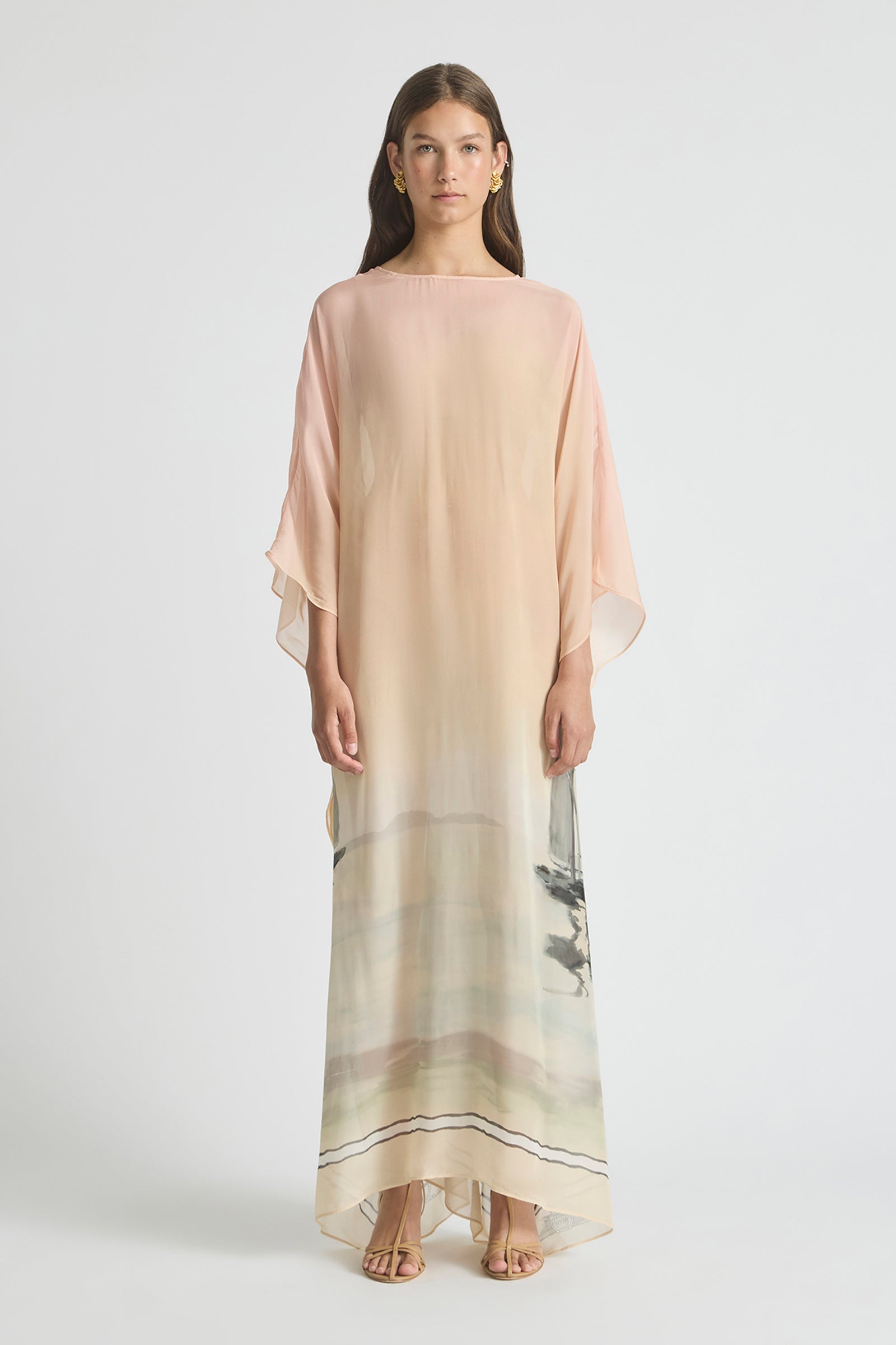 DEEP WATER REVERSIBLE KAFTAN GOWN