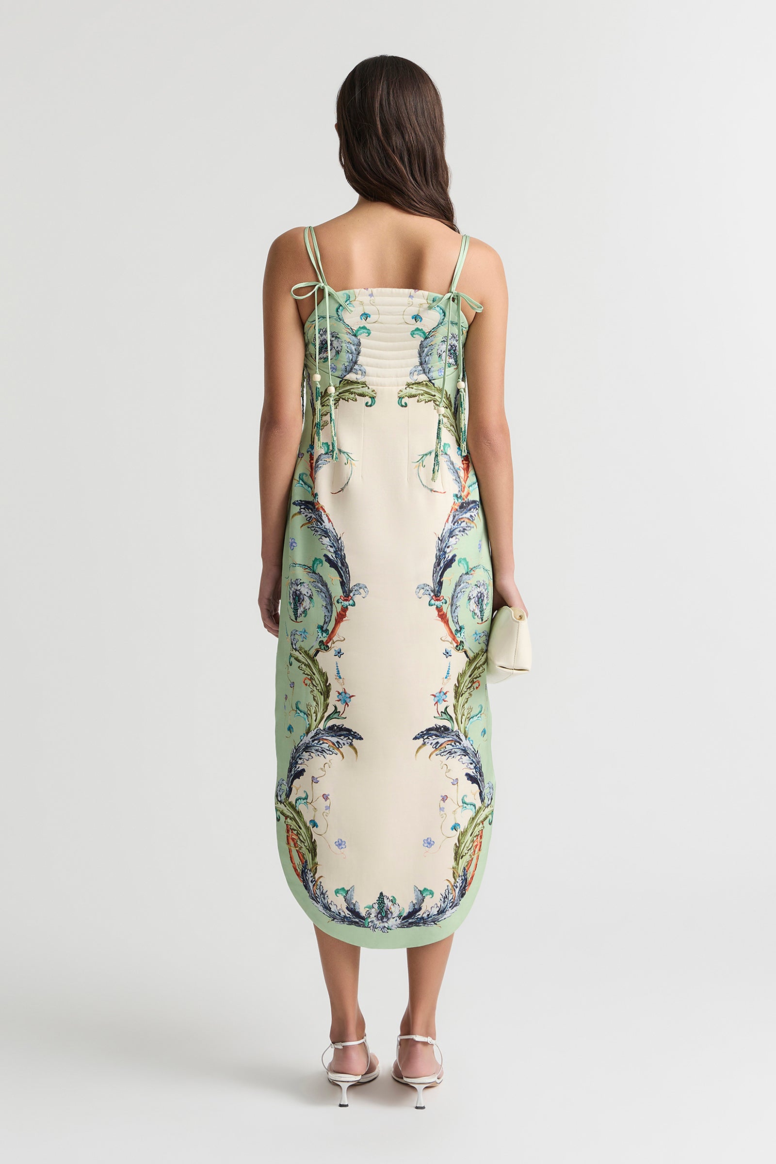 LE BON BON CURVED FRINGE BODICE DRESS