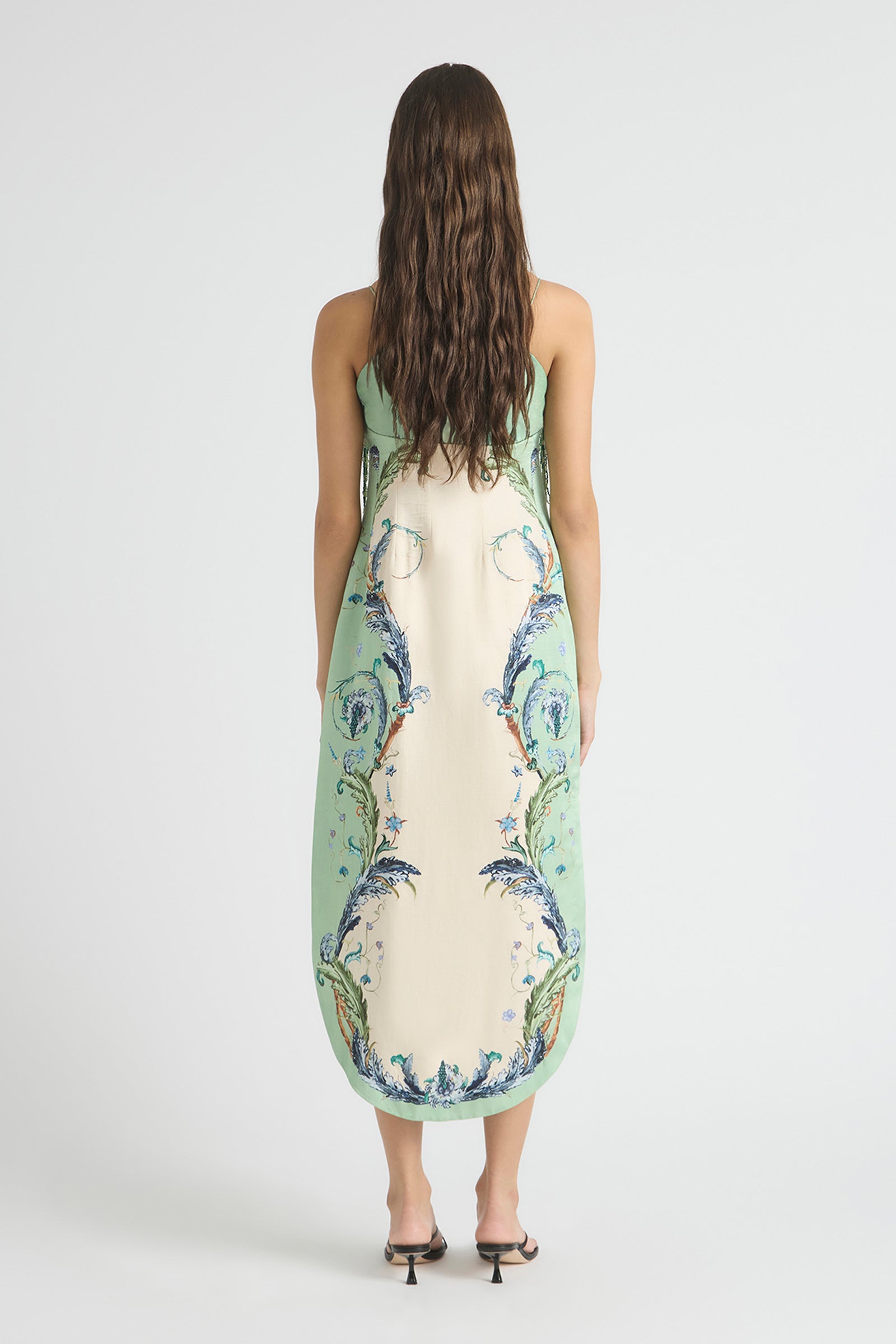 LE BON BON CURVED FRINGE BODICE DRESS