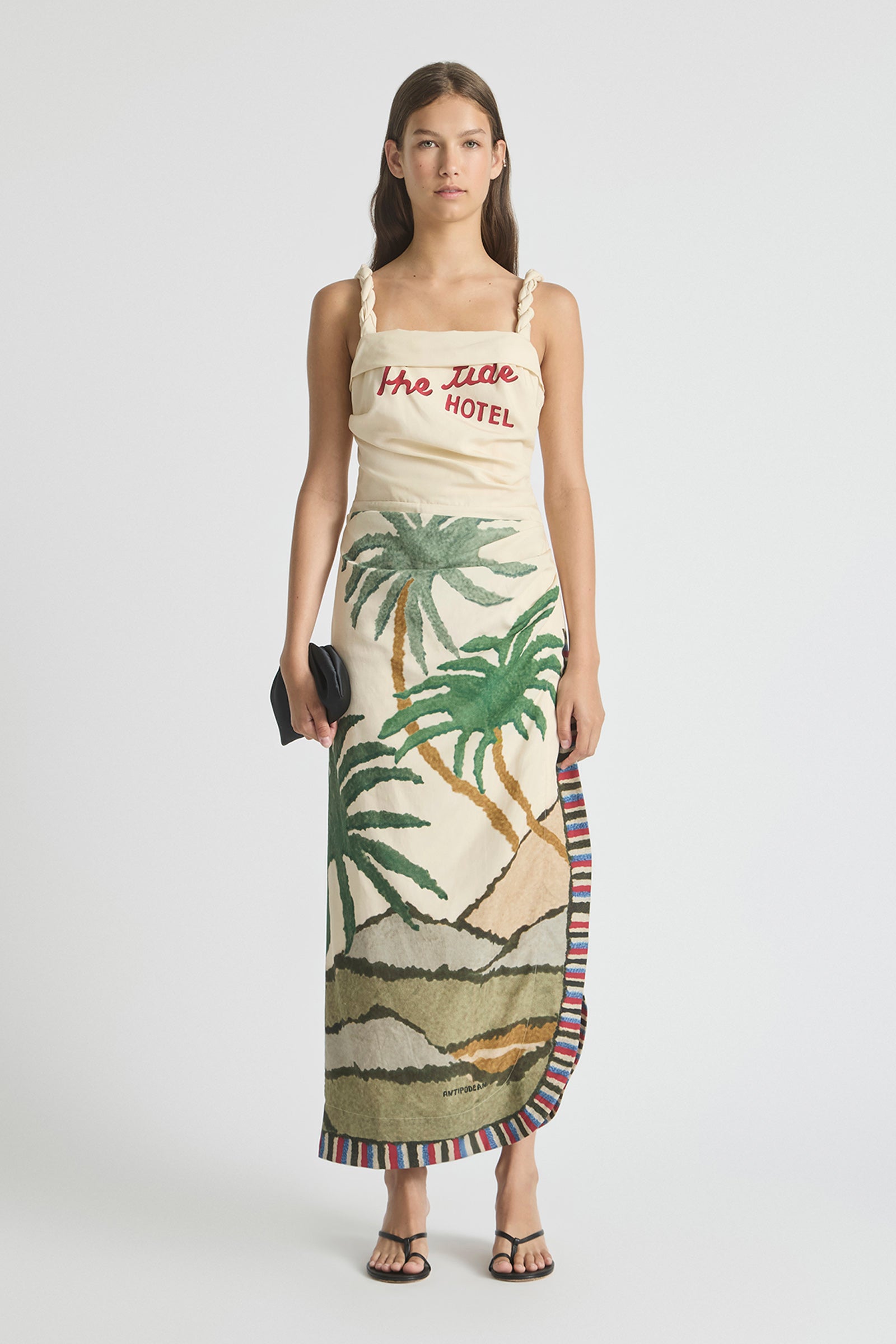 TIDE BOUND TWISTED STRAP DRESS
