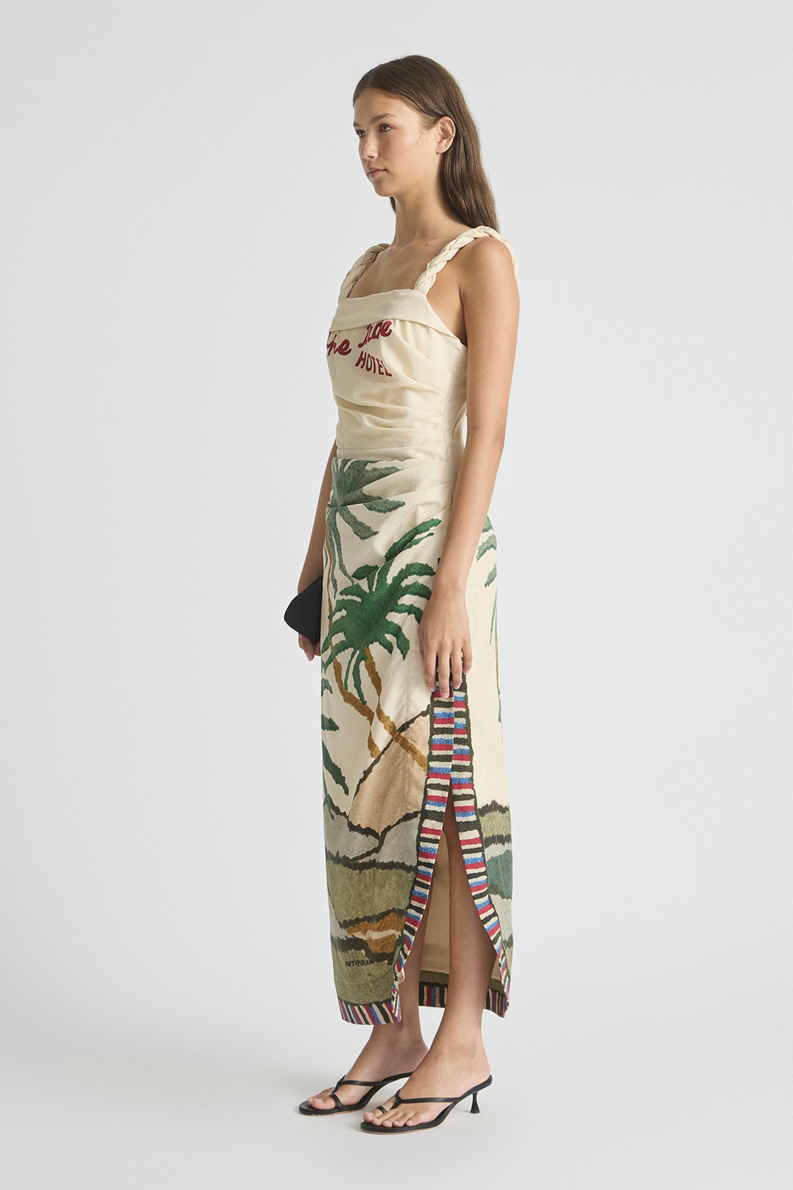 TIDE BOUND TWISTED STRAP DRESS