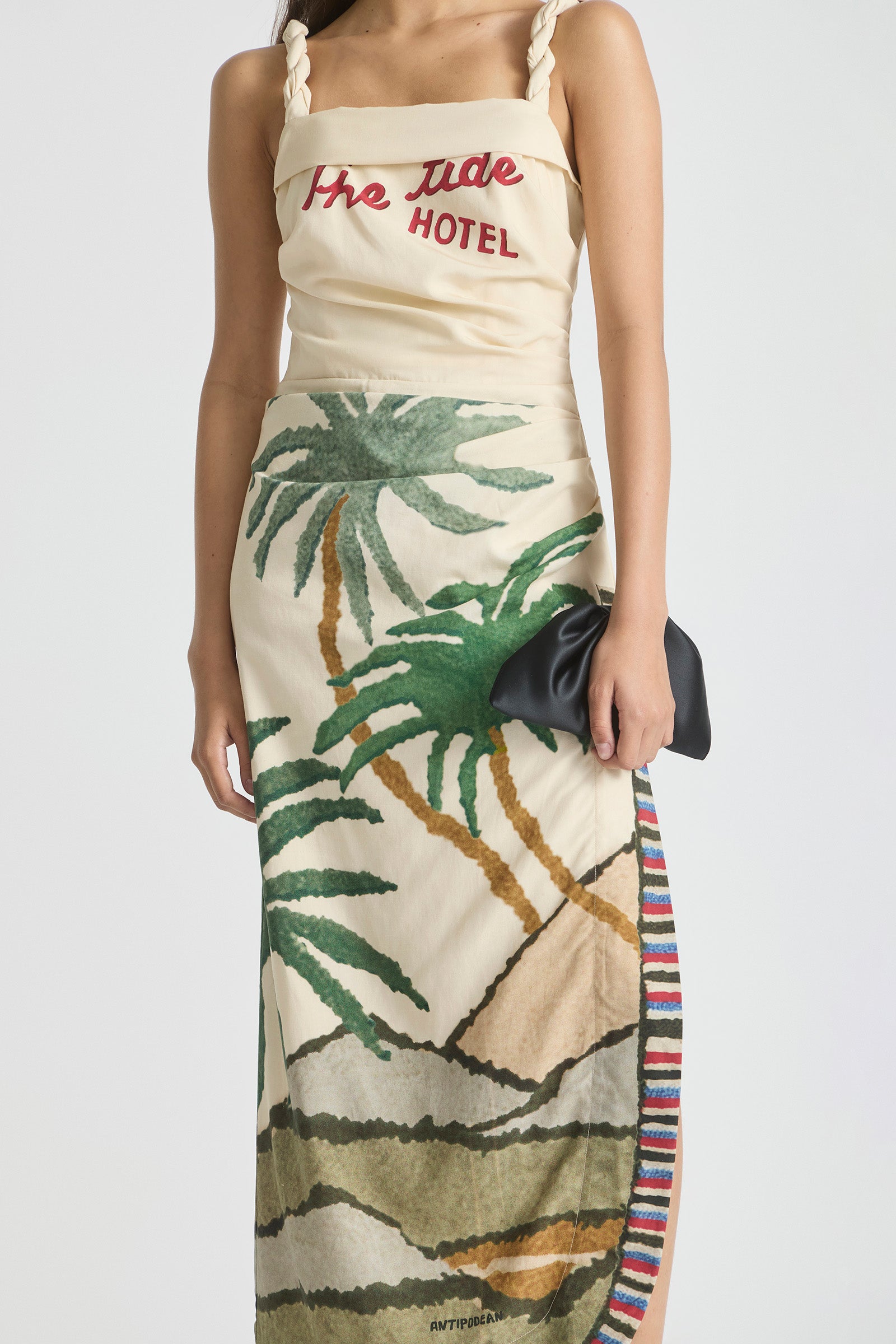 TIDE BOUND TWISTED STRAP DRESS