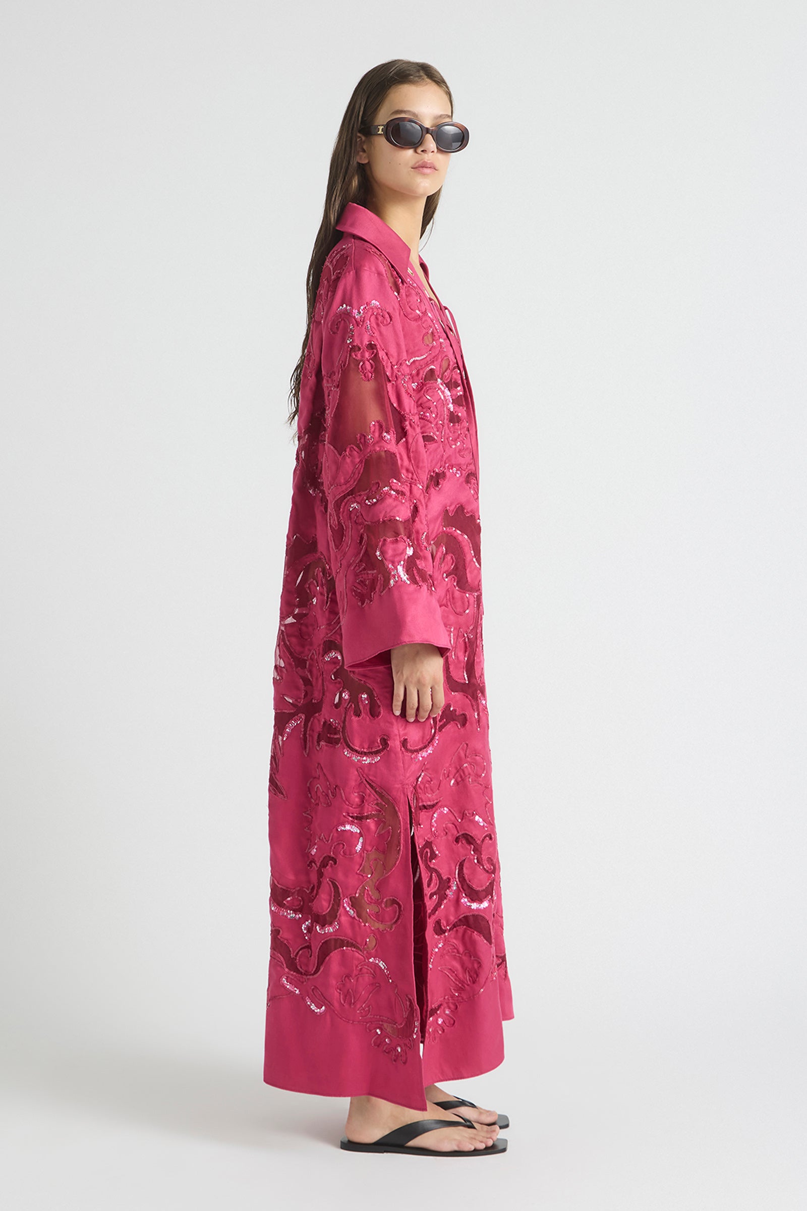 OASIS LACE-UP KAFTAN