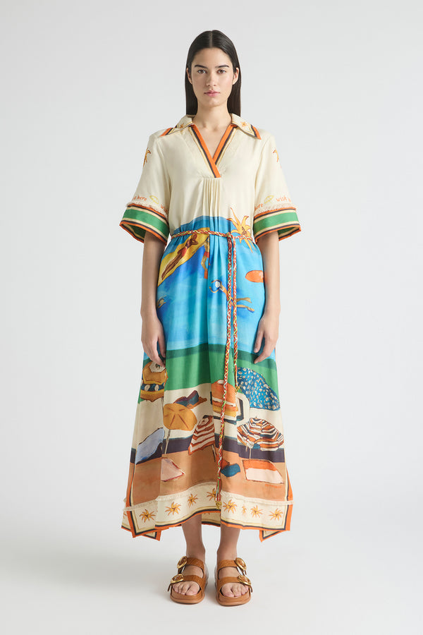 RIPPLE EFFECT COLLARED COVER UP