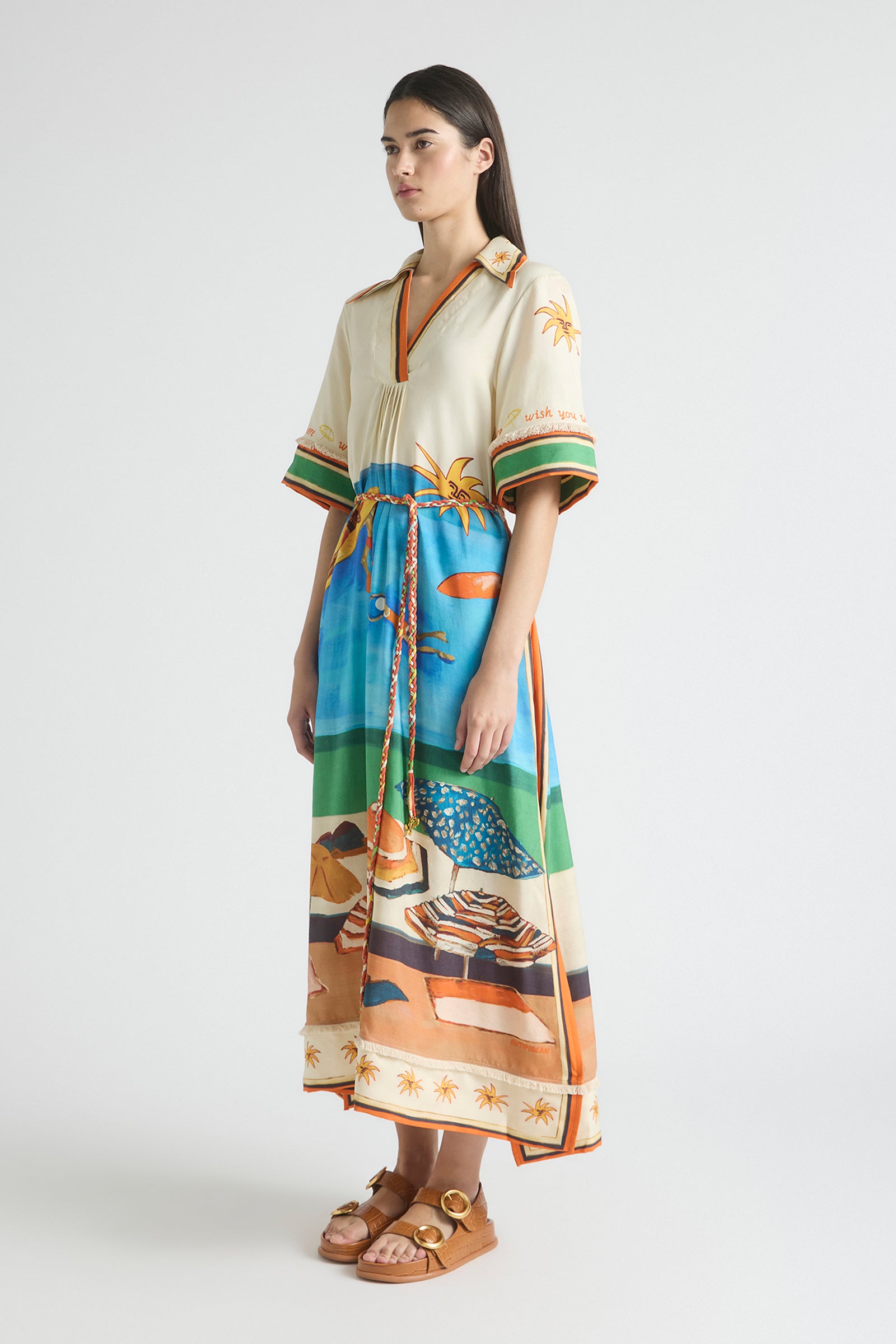 RIPPLE EFFECT COLLARED COVER UP