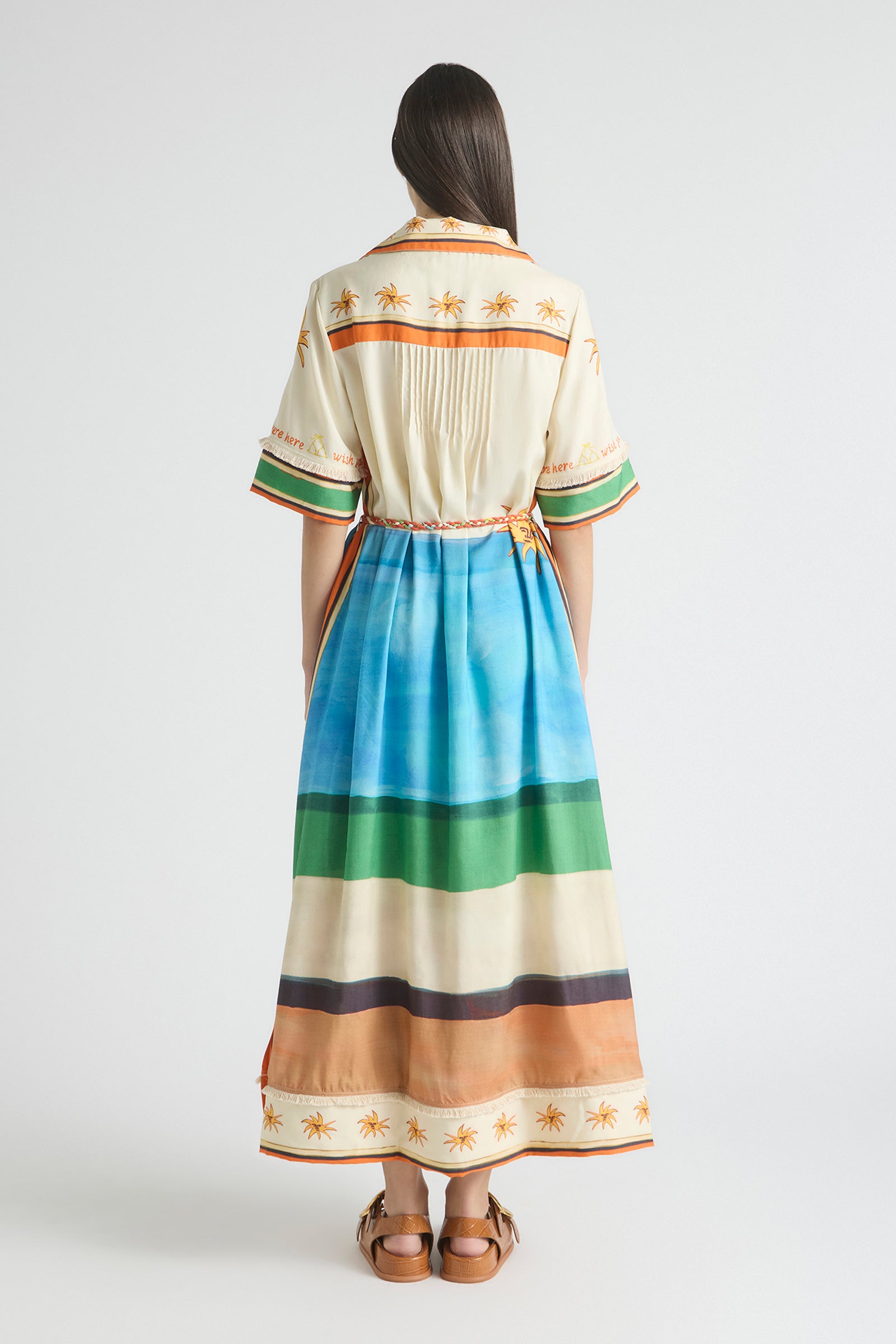 RIPPLE EFFECT COLLARED COVER UP