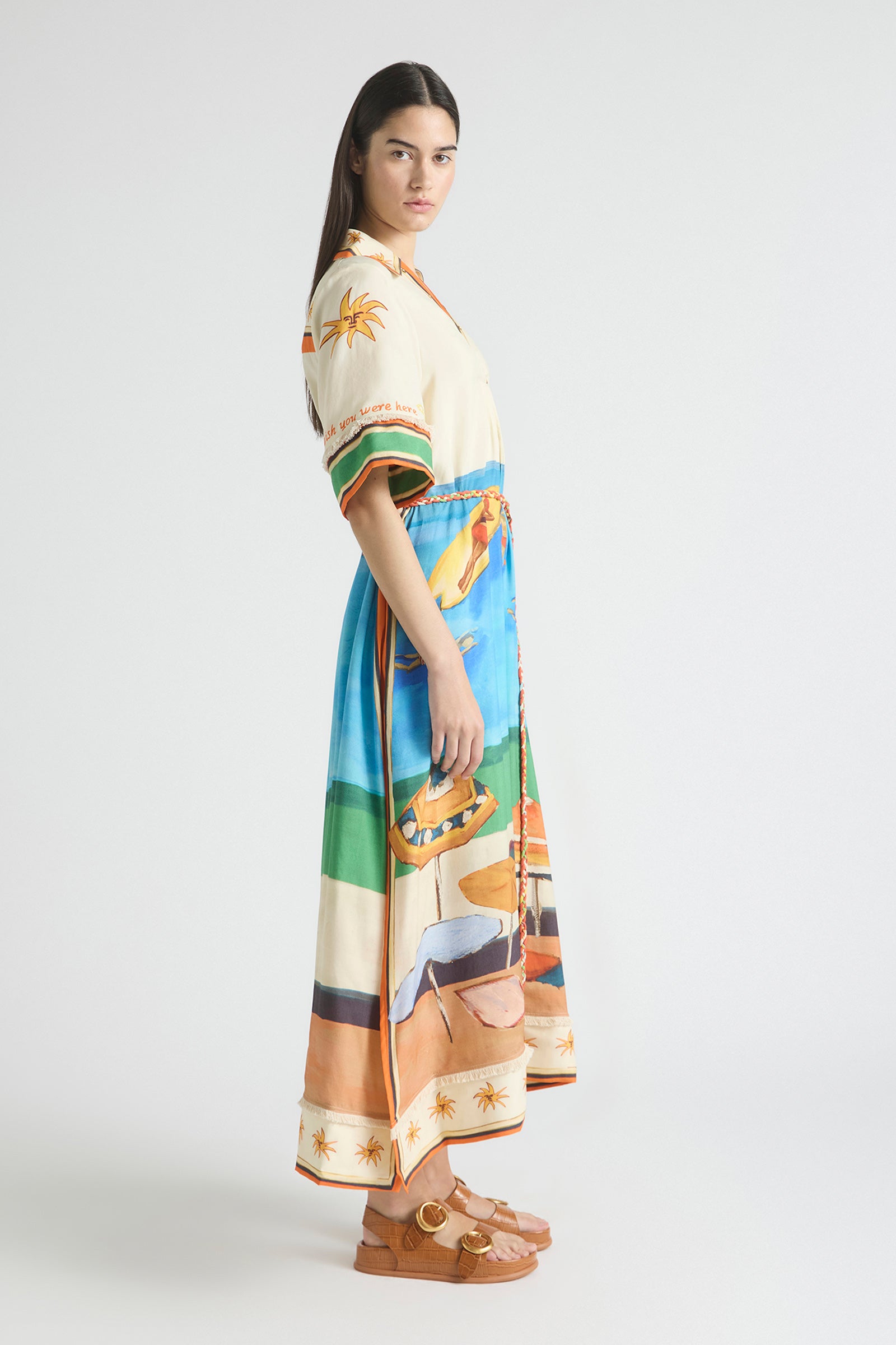 RIPPLE EFFECT COLLARED COVER UP