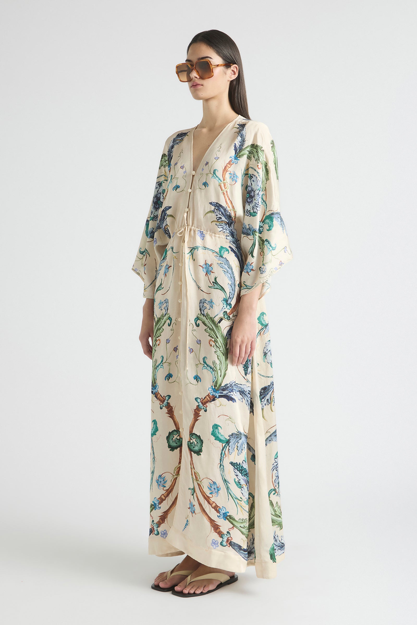 LE BON BON DRAWSTRING WAIST KAFTAN