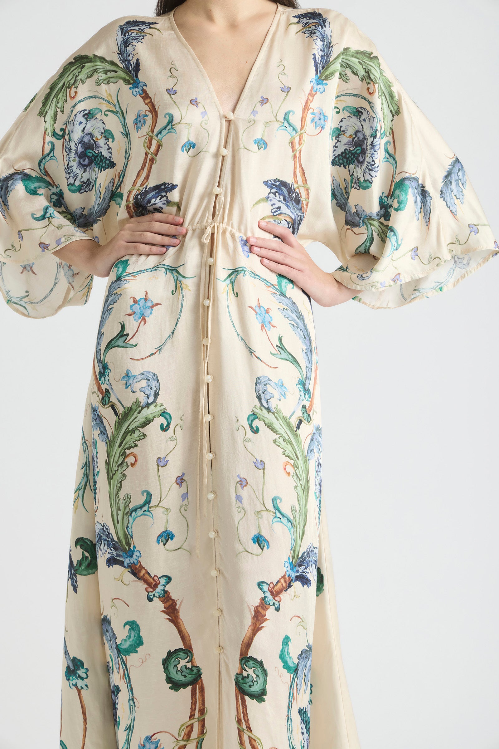 LE BON BON DRAWSTRING WAIST KAFTAN