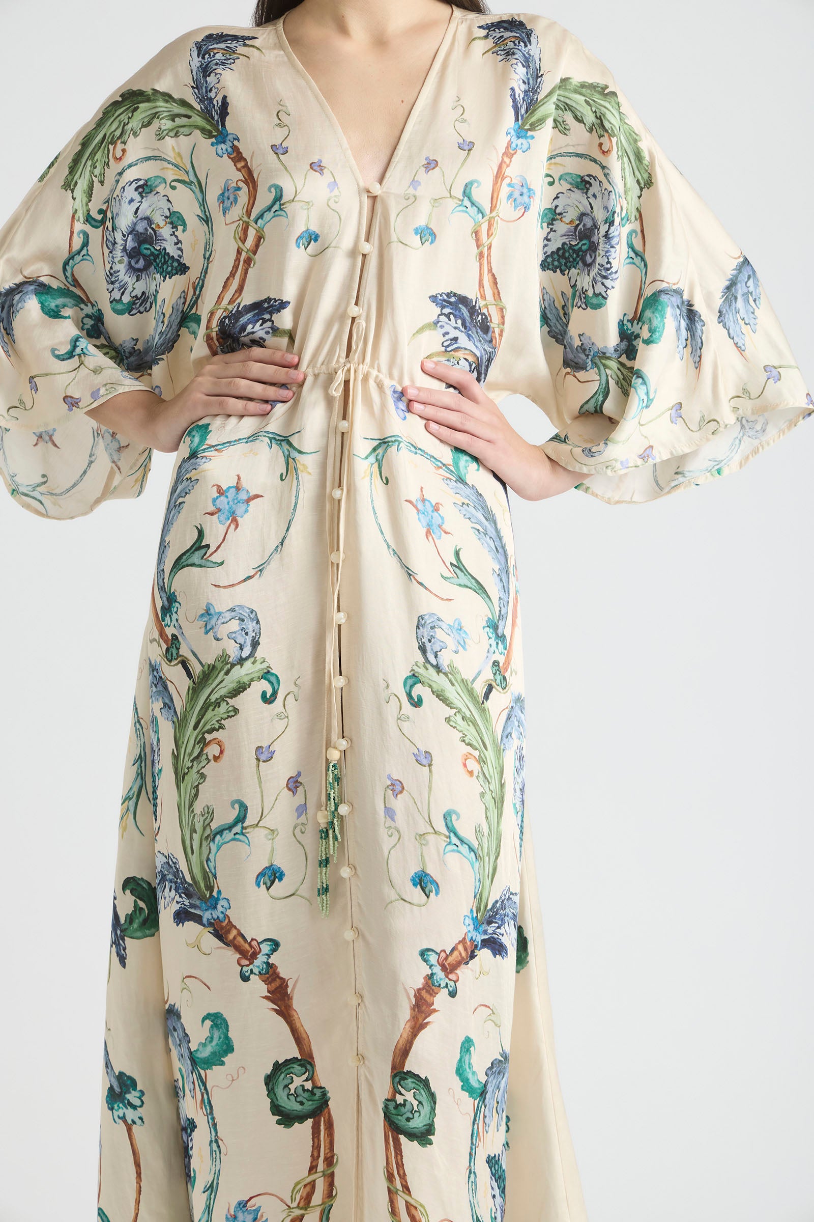 LE BON BON DRAWSTRING WAIST KAFTAN