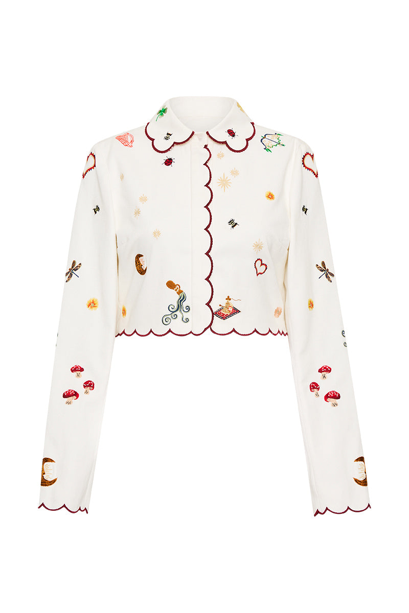 QUEEN OF HEARTS CROPPED JACKET