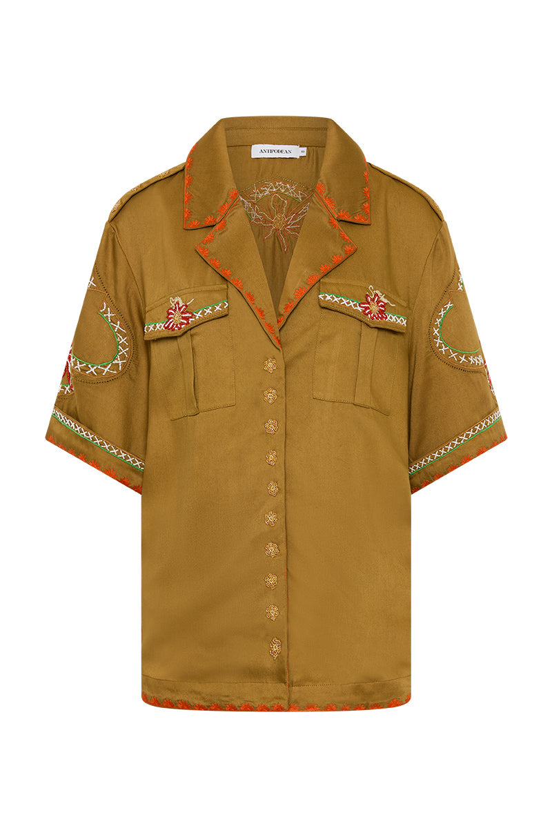 FLOWER SEEKER  EPAULETTE SHIRT