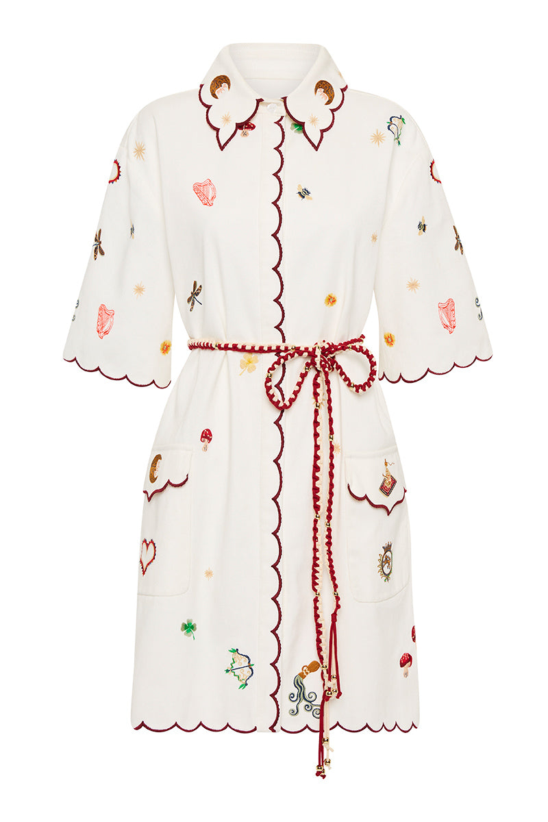 QUEEN OF HEARTS SHIRT DRESS