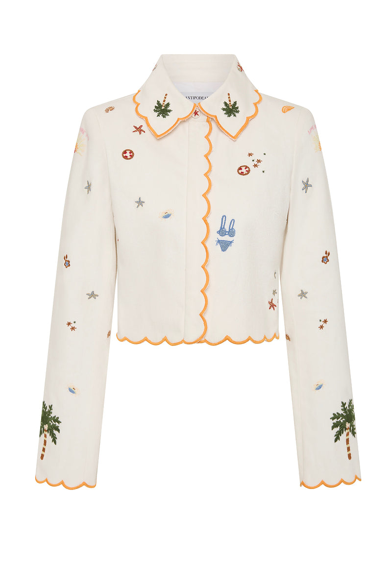 VACAY ALL DAY CROPPED JACKET