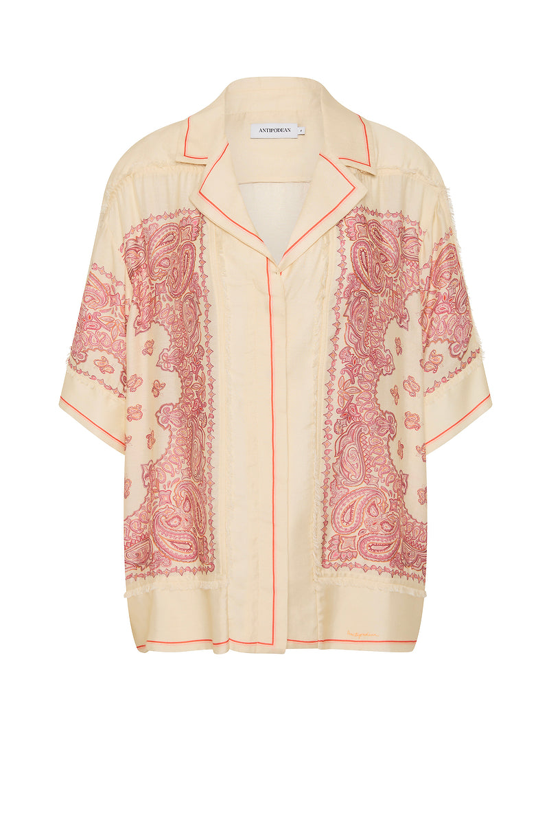 BENNIE FRINGED OVERSIZED SHIRT