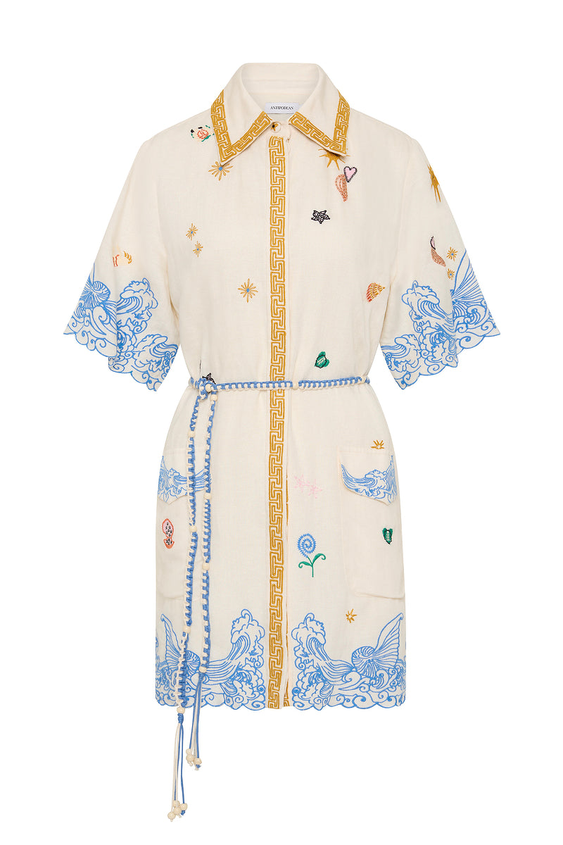 PIPELINE SHIRT DRESS WITH YOKE