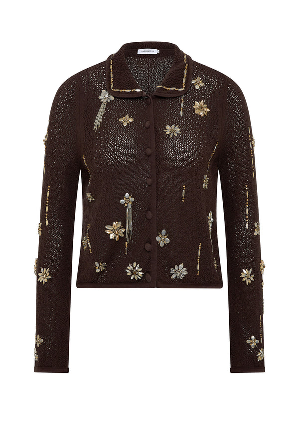 IN BLOOM KNIT COLLAR CARDIGAN