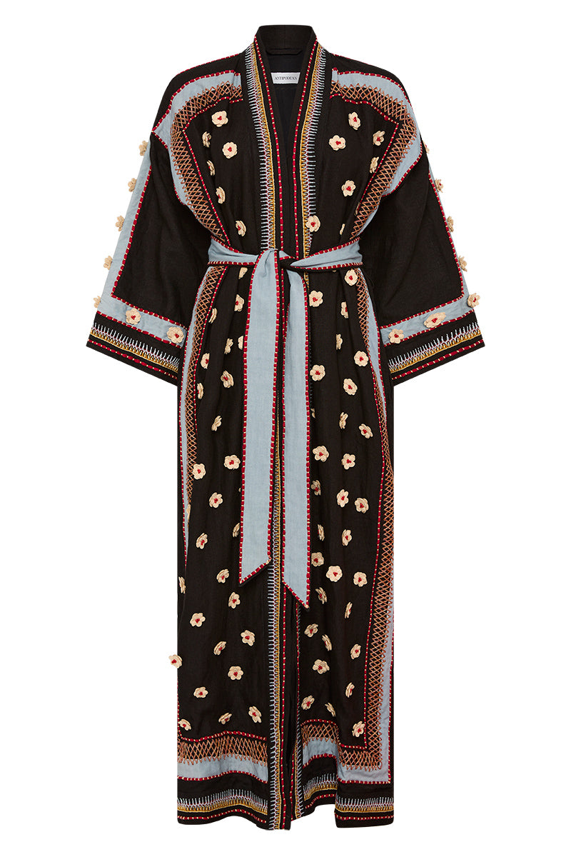 POPPY LONG ROBE DRESS