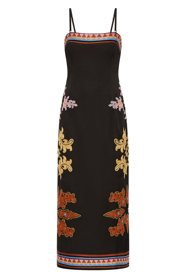 MOONLIT SCULPTURAL BODICE DRESS