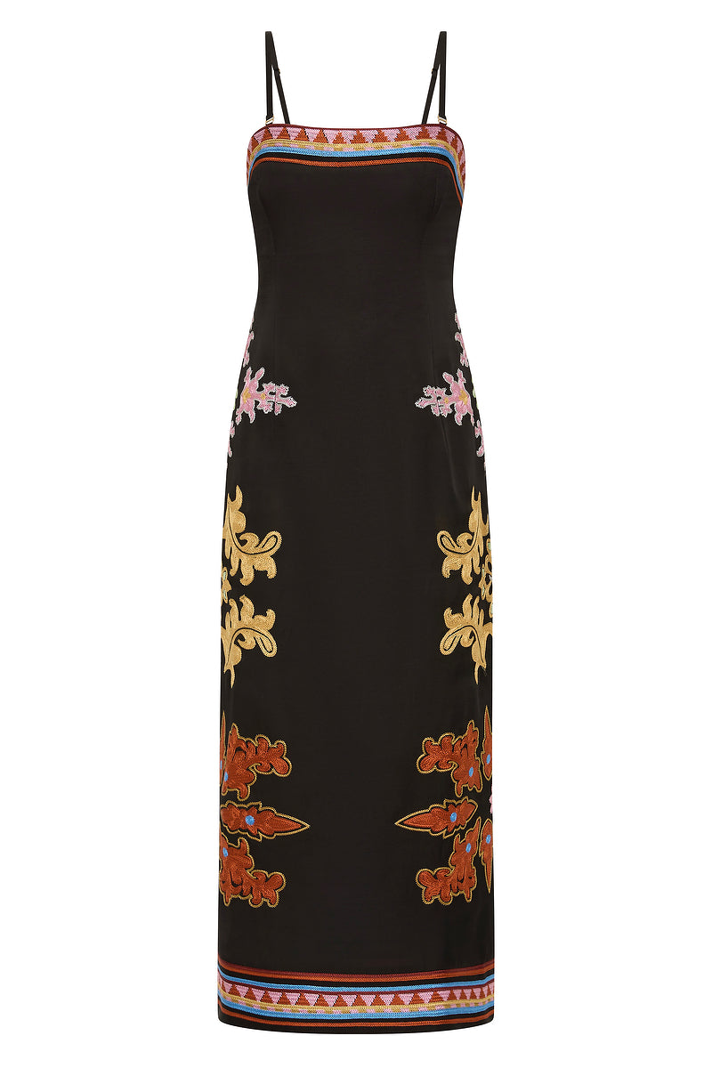 MOONLIT SCULPTURAL BODICE DRESS