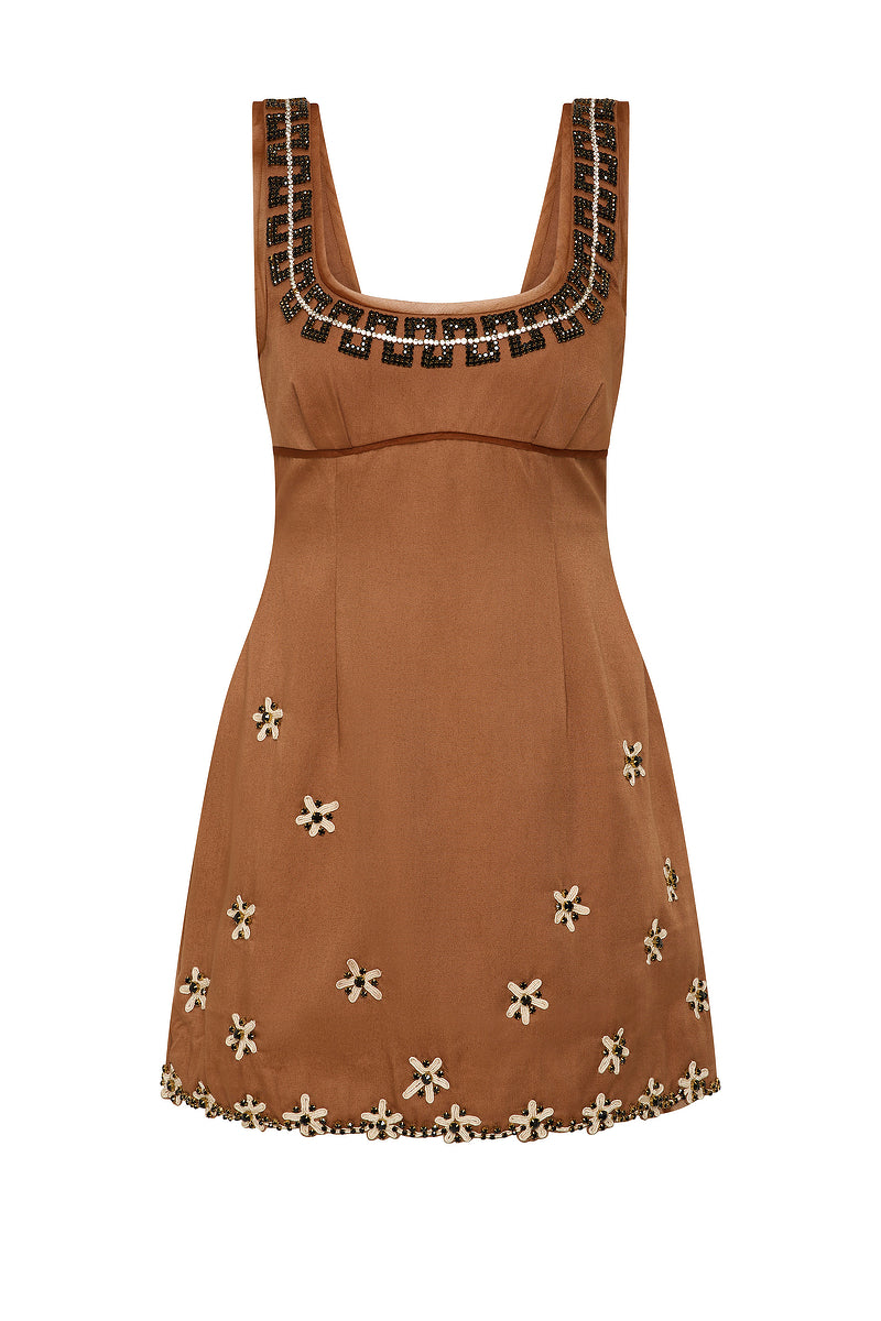 STARLIGHT ORGANZA UNDERLAY MINI DRESS