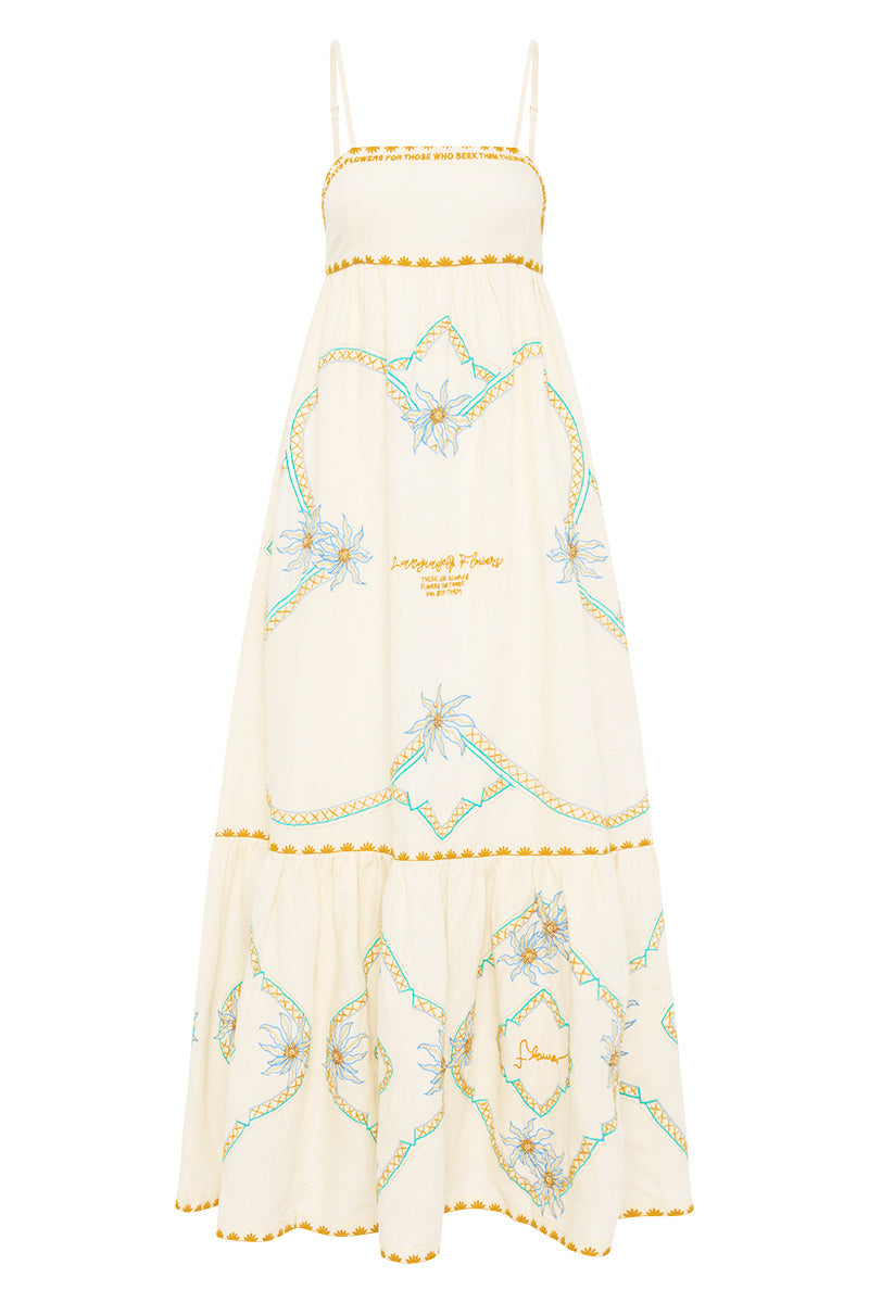 FLOWER SEEKER SNOW DROP SUN DRESS