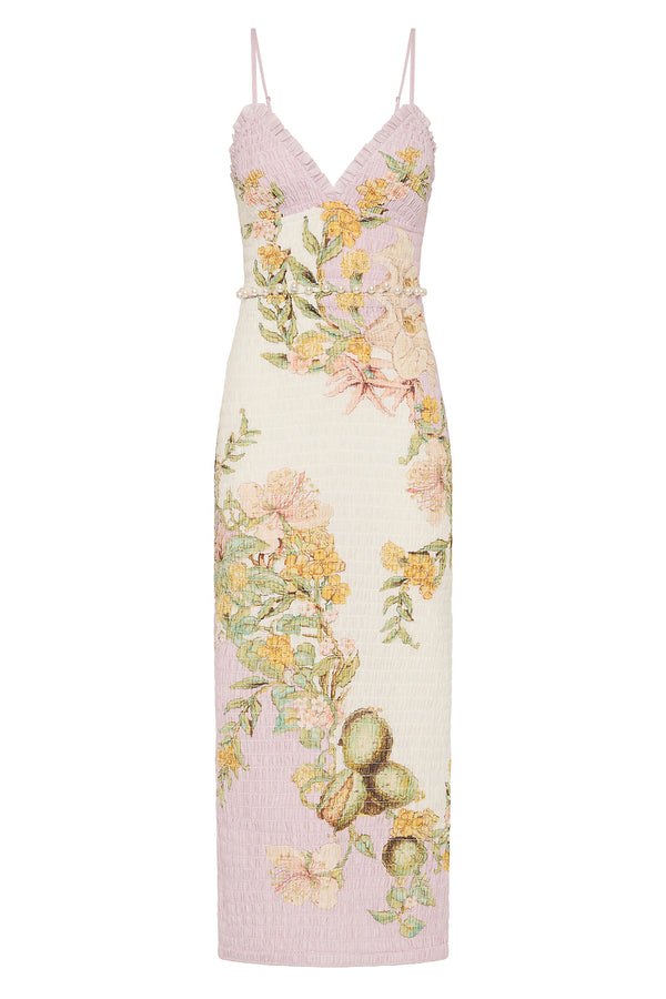 SWEET THING SHIRRED TRIANGLE BODICE DRESS