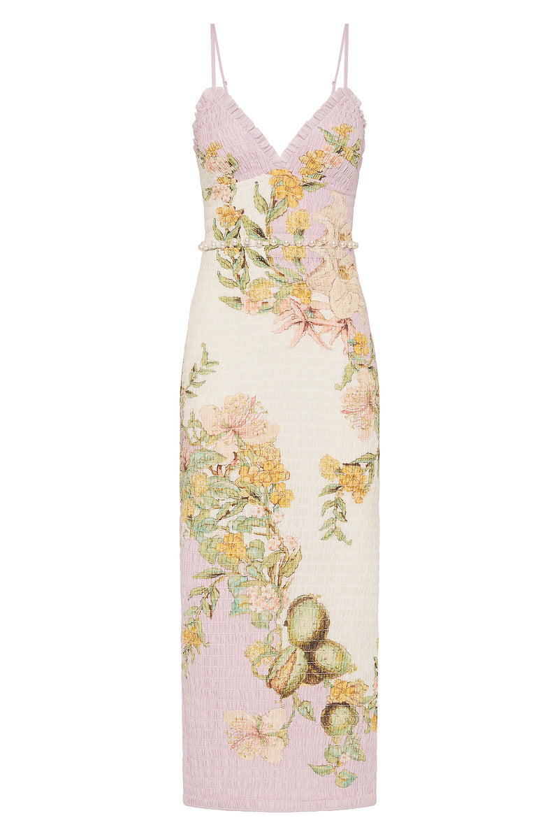 SWEET THING SHIRRED TRIANGLE BODICE DRESS