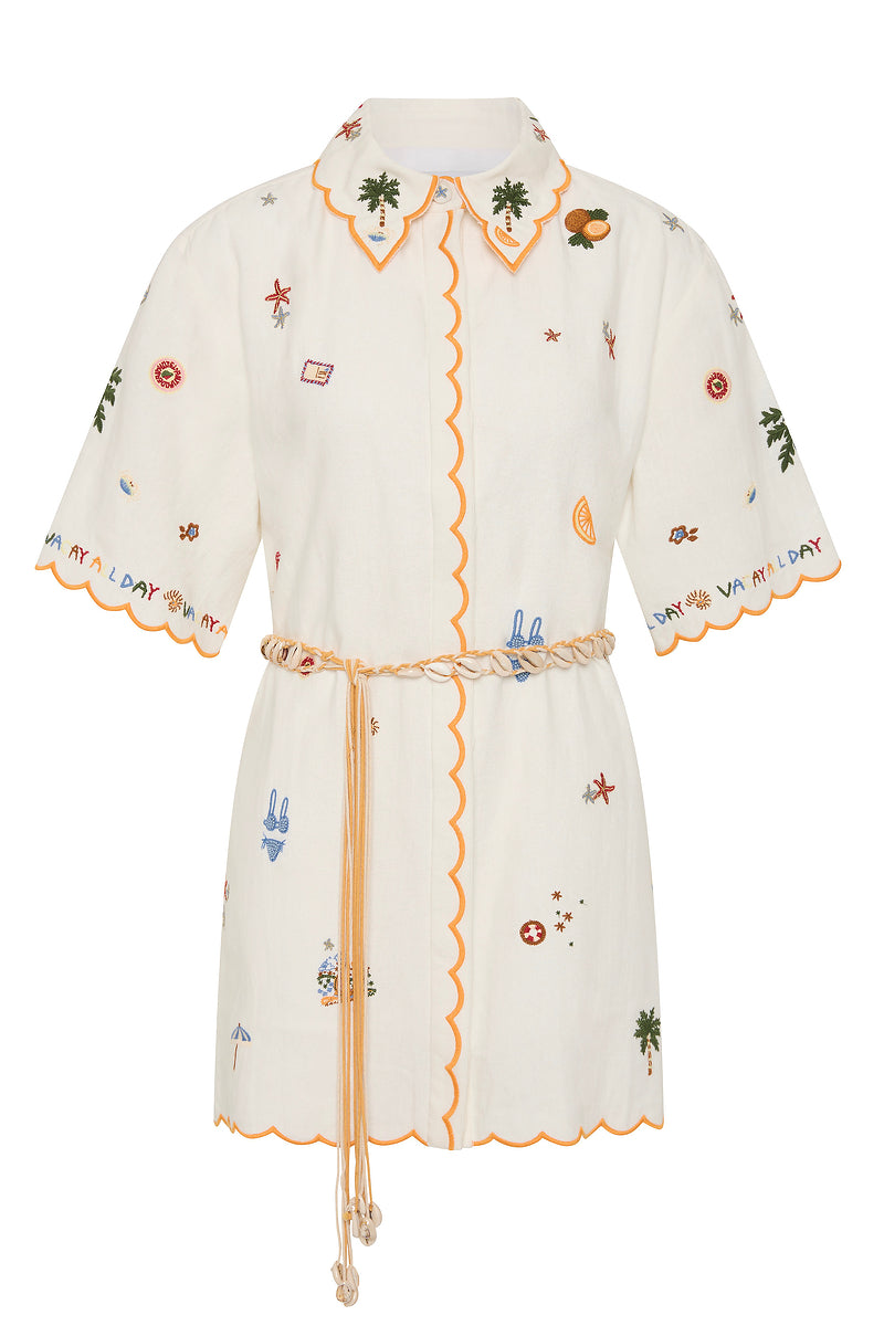 VACAY ALL DAY SHIRT DRESS WITH YOKE