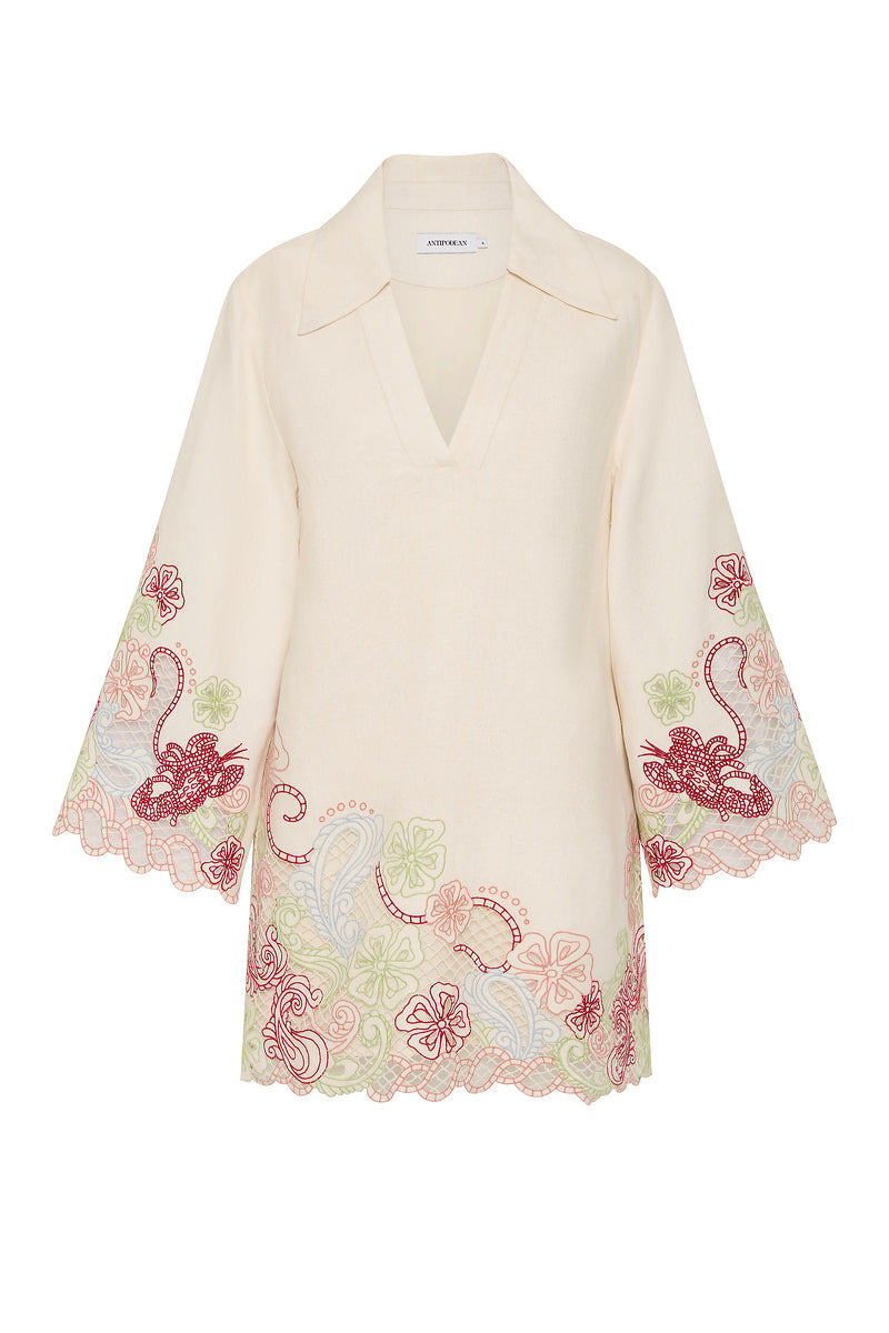 BAYSIDE COLLARED TUNIC DRESS