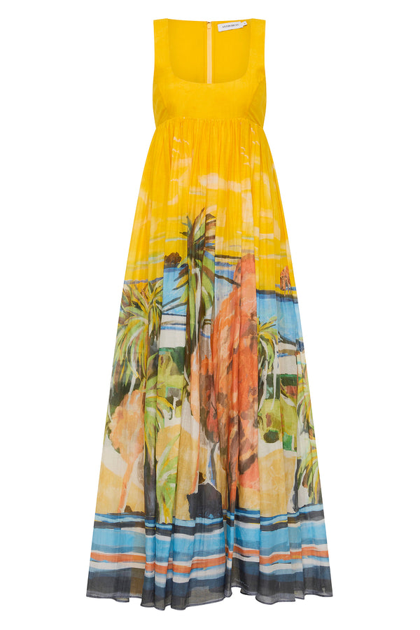 JETT BODICE FLARE MAXI DRESS