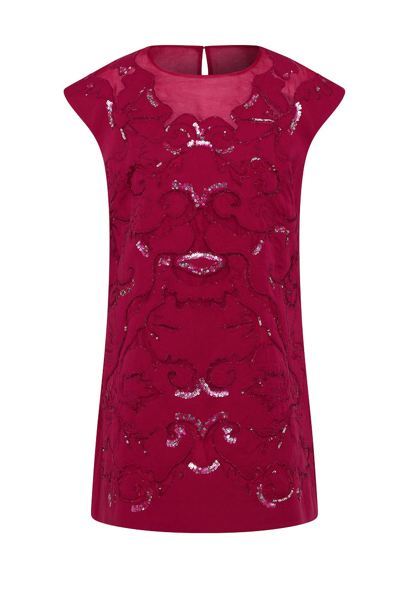 OASIS CAP SLEEVE SHIFT MINI