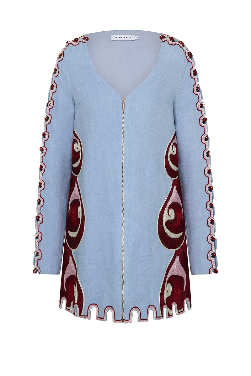 TWIN RIVERS SLIM SLEEVE MINI DRESS