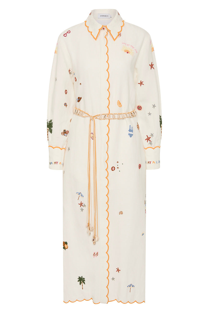 VACAY ALL DAY CUFF DETAIL SHIRT DRESS