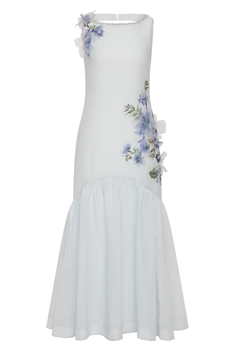 BISOUS OPEN BACK BOAT NECK DRESS