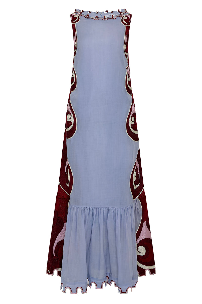 TWIN RIVERS BOAT NECK MAXI DRESS