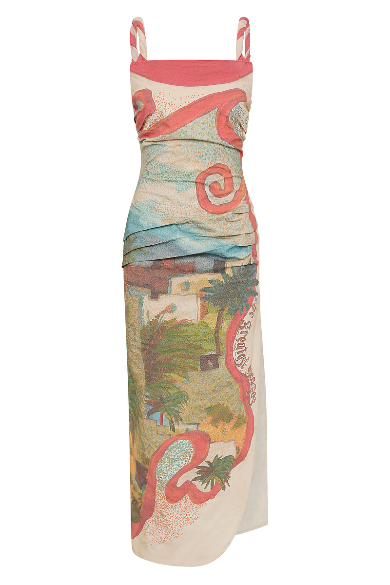 GREAT ESCAPE TWIST STRAP GOWN