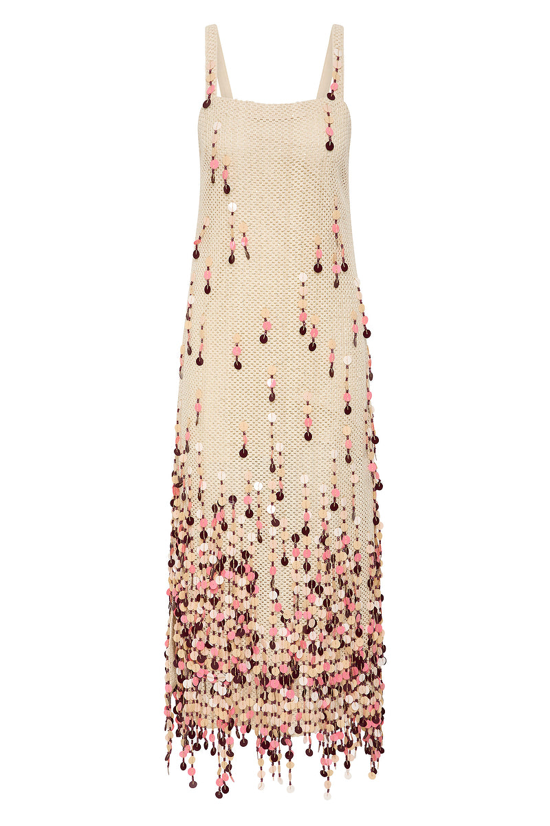 PERISCOPES SQUARE NECKLINE DRESS