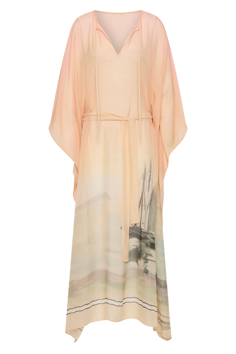 DEEP WATER REVERSIBLE KAFTAN GOWN