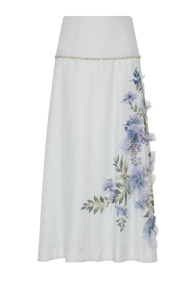 BISOUS FLOWER YOKE SKIRT
